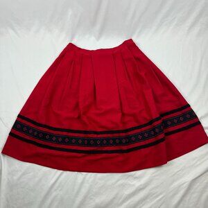 Ernst Licht Oktoberfest German Red and Black Skirt Size 12
